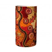 Aboriginal Art Porcelain Vase - Theo Hudson